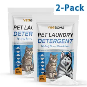 [2-Pack] Eliminate Stubborn Pet Urine Smell! Pet Specific Laundry Detergent Powder, Deep Clean Stained Dog Beds & Pet Apparel, Long Lasting Fresh Fabric