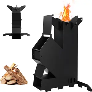 Rocket Stove for Cooking Portable    Fire Camping Backyard Cooking Outdoor Events BBQ Comes with Storage Bag