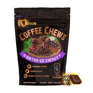 YouChews Coffee Chews - Grab & Go Energy with 100mg per Chew of Clean, Green Caffeine. With Real Organic Ingredients, Low Sugar, Great Bold Taste & Long Lasting Energy Boost