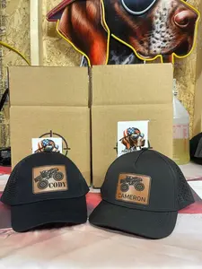 Monster Truck Name customized Hat for Kids Personalized Trucker Hat with 3D Art and Adjustable Snapback Perfect for Birthday Gifts and Everyday Adventure Wear