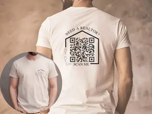 Custom Real Estate Agent QR Code Shirt, Custom Property Agent Tee, Business Promo Apparel, House Hustler Closing Gift, Agent Branding TShirt