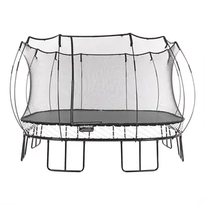Springfree Trampoline Kids Outdoor Jumbo Square 13 Ft Trampoline with Enclosure