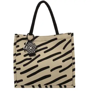 Durable Canvas Shoulder Bag Shopping Bag Designer Handbag Large Capacity Canvas Tote Top Handle Women's Bag