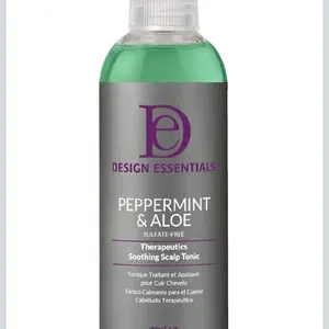 Design Essentials Peppermint & Aloe Therapeutics Soothing Scalp Tonic 4 Ounces Sulfate-Free for All Hair Types
