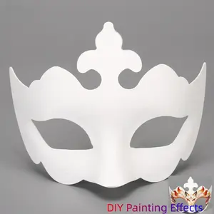 3pcs Crown Paper Mache Masks for Girls and Boys, DIY Paintable Wearable Masks, Perfect for Creative Projects and Parties