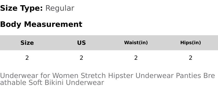 Underwear for Women Stretch Hipster Underwear Panties Breathable Soft Bikini Underwear