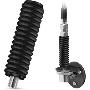 SS-3H Black CB Antenna Spring Mount, Black Heavy Duty Stainless Steel CB Spring Fit for Up to 60" Long Standard 3/8" x 24 Threads Mobile/in-Vehicle CB Radio Antenna Mount