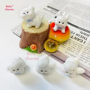 Flocked Doggie charm