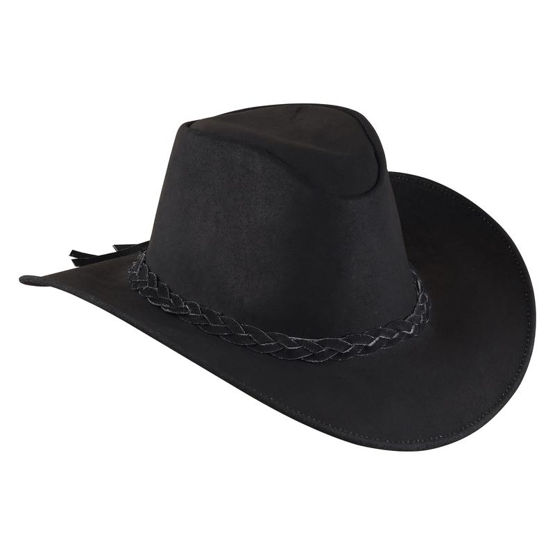 Anaaz Genuine Calf Suede Leather Western Cowboy Hat Cowboy Hat Men and Women Hat