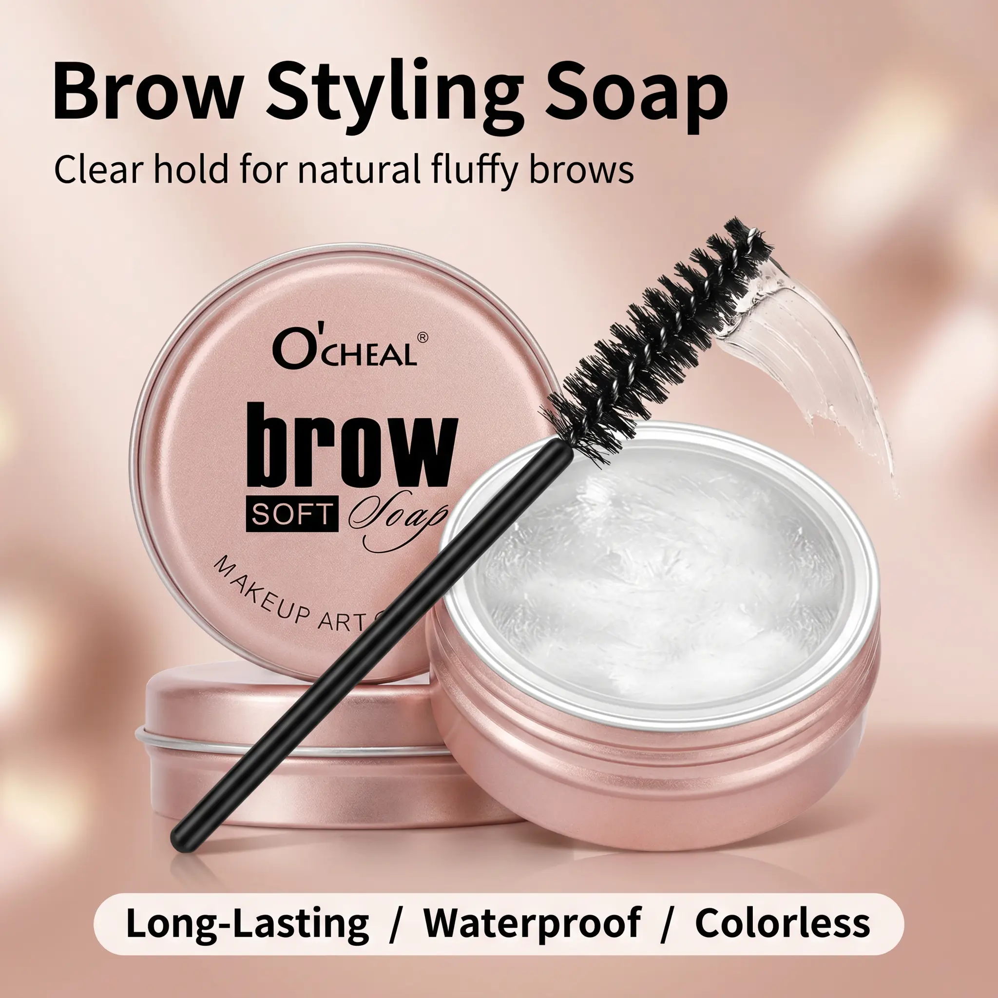 Customizable Brow Shaping Balm, WaterproofSweat-Resistant, Wild Brow Gel, WaterproofEyebrow Gel, Ideal for Events, Parties,Holidays, Special Occasions