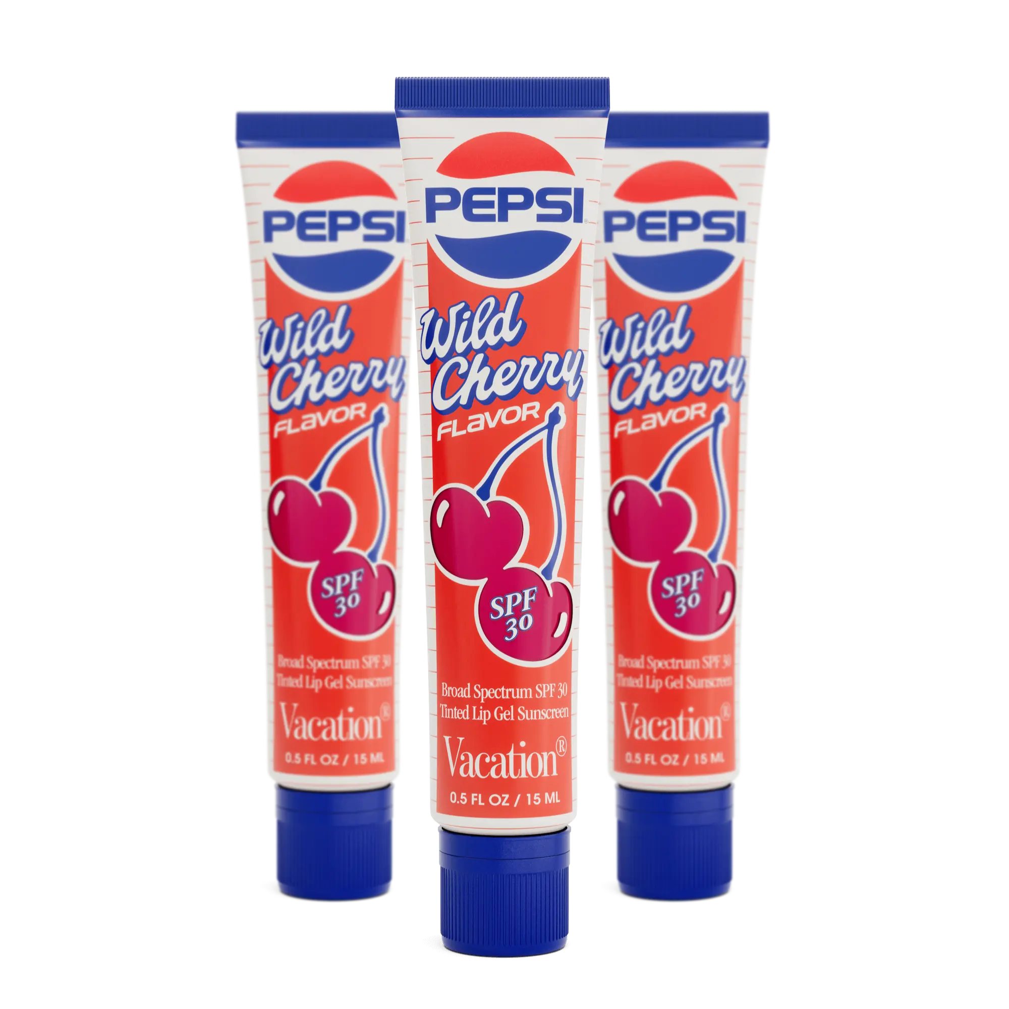 Vacation® x PEPSI® Wild Cherry Tinted Lip Gel SPF 30 0.5 fl oz (Pack of 3)