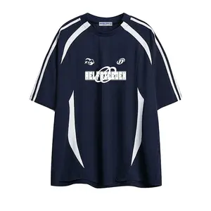 Aelfric Eden Oversized T Shirt Men 90s Shirt Unisex Streetwear Contrast Color Graphic Tees Casual Vintage Summer Tops