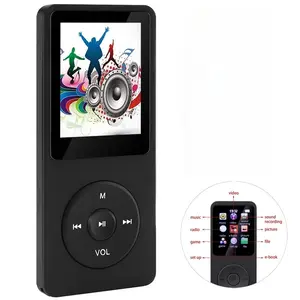 Mini MP3 Player Built-in Speaker Sports 1.8 inch Screen Bluetooth-Compatible 5.0 Student Walkman Support Radio E-Book Recording