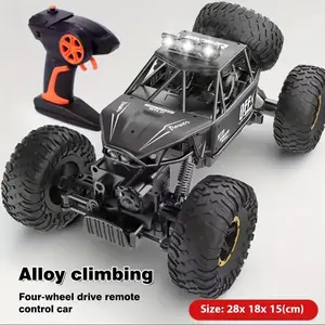 Stunt Off-Road Remote Control Monster Truck,Alloy RC Toy Car Model,4WD 2.4G HZ All-Terrain Toy with Cool Lights,Climbing Toy Drift Car with Shock Absorbers,Suitable for Children's Toys Over 3 Years Old,Birthday Gift for Boys