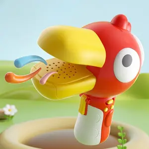 Fun voice changing small speaker (1 set), funny big mouthed bird recording amplifier, children's puzzle voice changing microphone toy (no battery delivery, bring two No. 5 batteries)