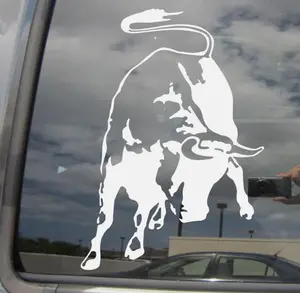 Angry Bucking Bull Bull Rider Car Sticker