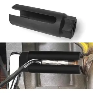 Car Oxygen Sensor Socket 7/8" (22mm) 6-Point O2 Sensor Wrench Removal Tool with I-type Side Wire Gate Universal Removal and Installation Sensor Socket for Cars (Black)