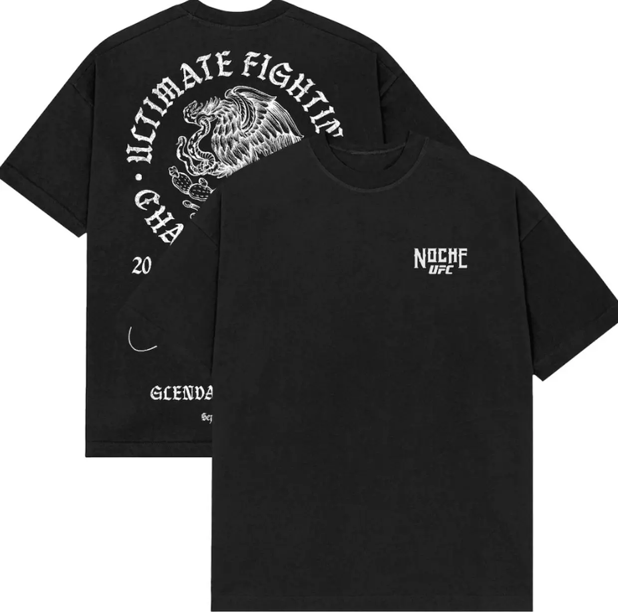 Mens Black Noche UFC Glendale Relaxed Shirt, MMA Fight Night Tee, Combat Sports Apparel, Unisex Fan Gift YVH6R