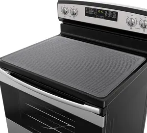 2026 Stove Top Cover for Electric Stove, Silicone, Stove Mat for Glass Top, Glass Cooktop Protector, XL Dish Drying Mats For Kitchen,Oven Covers for Electric Stove,Gray,28 x 20