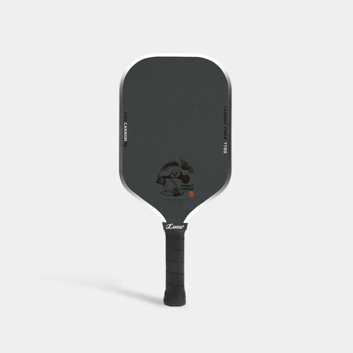 Luzzpickleball Kung Fu Panda Cannon 16mm Pickleball Paddle T700 3K Carbon Fiber Raw Surface 8mm PP Honeycomb Core Offensive Racket with Extended Grip