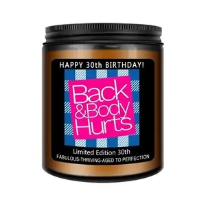 30th Birthday Decorations Gifts for Her Him, Happy 30th Birthday Candle Gift for Women Men, Funny 30 Years Old Ideas- Lavender Scented Candles