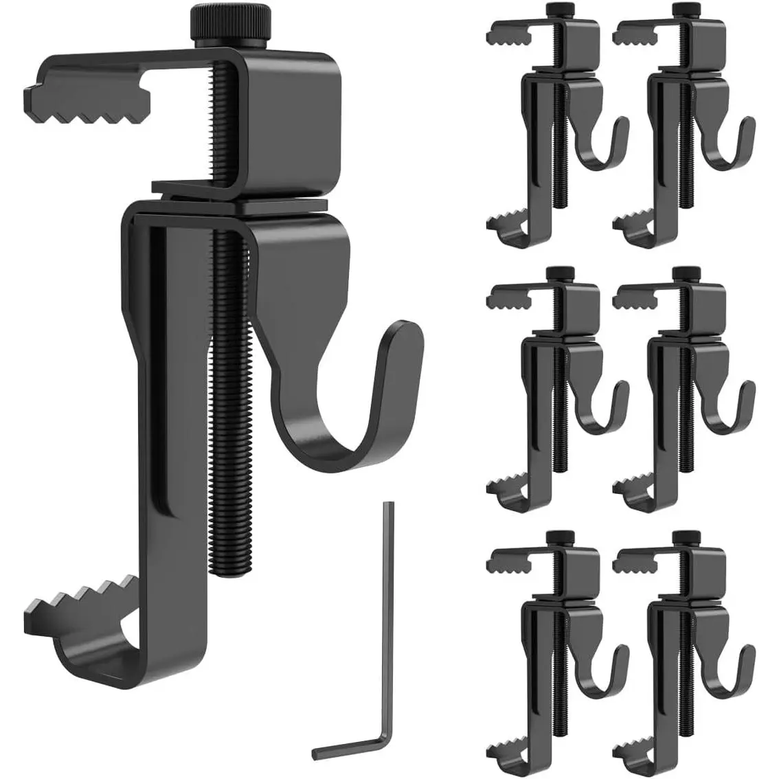 Brick Hanger,Brick Hooks,Brick Clips for Hanging Pictures,No Drill,No Holes,Stainless Steel,Black,6 Pack