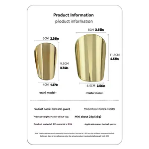 Gold Silver Soccer Shin Guard Inserts, Shockproof Durable for Men Women Youth
