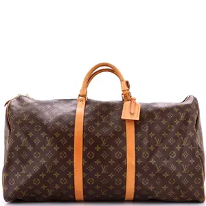Pre-owned Louis Vuitton Canvas Coated Travel Bags Keepall Bag Monogram Canvas 60 by Rebag