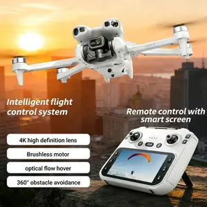 Drone MAX Upgraded - Foldable Design,Brushless Motor, Dual Cameras & ObstacleAvoidance, Dual Batteries, 5.6" HD DisplayRemote, Night-Flight Ready for Adults &Beginners