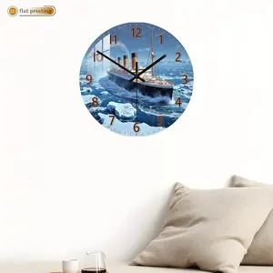 Acrylic Wall Clock Theme Sea Aviation Silent Movement Ideal for Living Room Study Office Halloween Christmas Birthday Gift