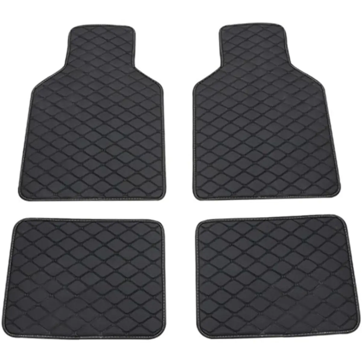 4 Piece Universal Car Floor Mat Set - Non-slip, Wear-resistant, Waterproof, Easy-to-clean All-season Protection Automotive Interior Accessory for Vehicles
