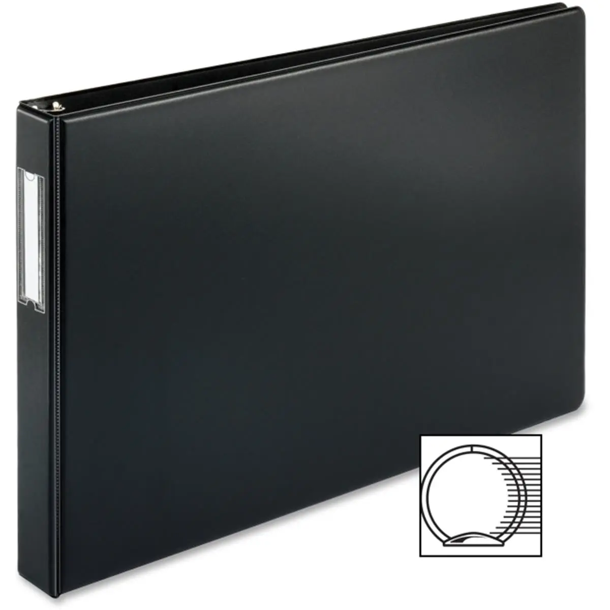 212 MAIN Tabloid-Size Black Document Binder, Office Reference Organizer for Computers & Office Equipment Supplies