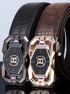 New Trendy Fashion Men's Belt, Casual Business Leather Belt, Versatile Daily Wear Waistband for Suits & Pants, Street Style Belt