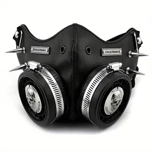 Steampunk Mask Cosplay Skull Masque Men/ Women Gothic PU Leather Mask