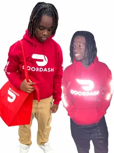Reflective Hoodie | DoorDash Delivery Driver | Hoodie Sweatshirt
