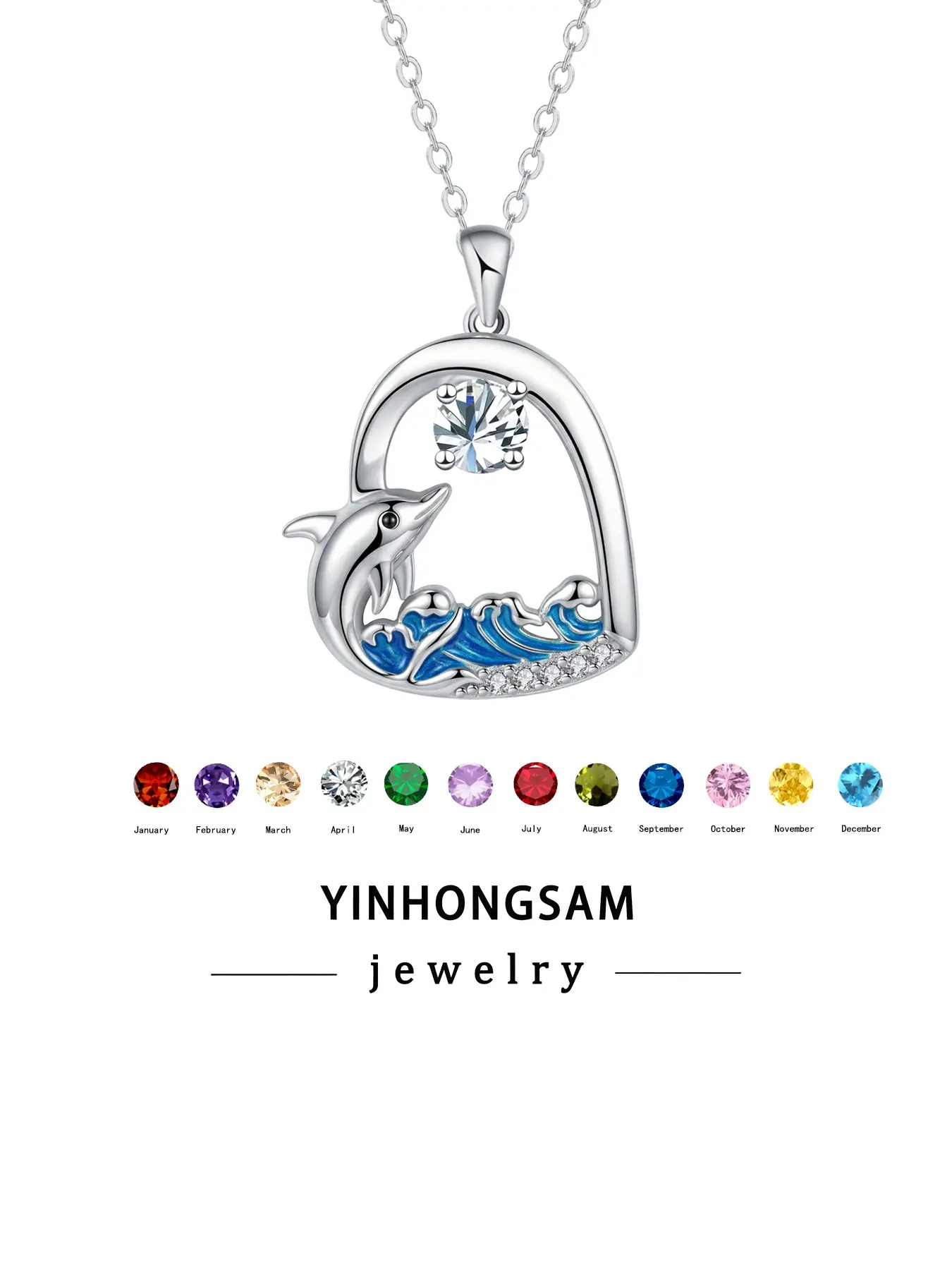 Women's Dolphin Pendant Necklace, Hypoallergenic Jewelry, Gift Box Included, Perfect for Friends, Family, Holidays, Valentine's Day, Birthday
