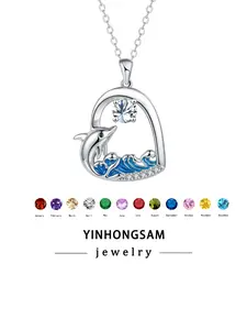 Women's Dolphin Pendant Necklace, Hypoallergenic Jewelry, Gift Box Included, Perfect for Friends, Family, Holidays, Valentine's Day, Birthday