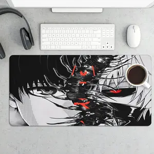 Ghosts Anime Tokyo Extended Large Gaming Mouse Pad & Keyboard Laptop Mat 31.5x15.75 in Non-Slip Base Office Desk Decor Stylish & Functional