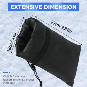 Outdoor Faucet Cover, 2 Counts/set Winter Freeze Protective Hose Bib Cover, Water Spigot Covers, Winter Insulated Cover Bag