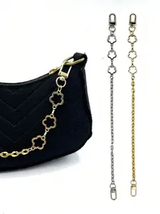 Fashion Trendy Handbag Chain Hollow Flower Flat Chain Bag Extender, Casual Style, All Seasons, No Ca Prop 65 Requirement