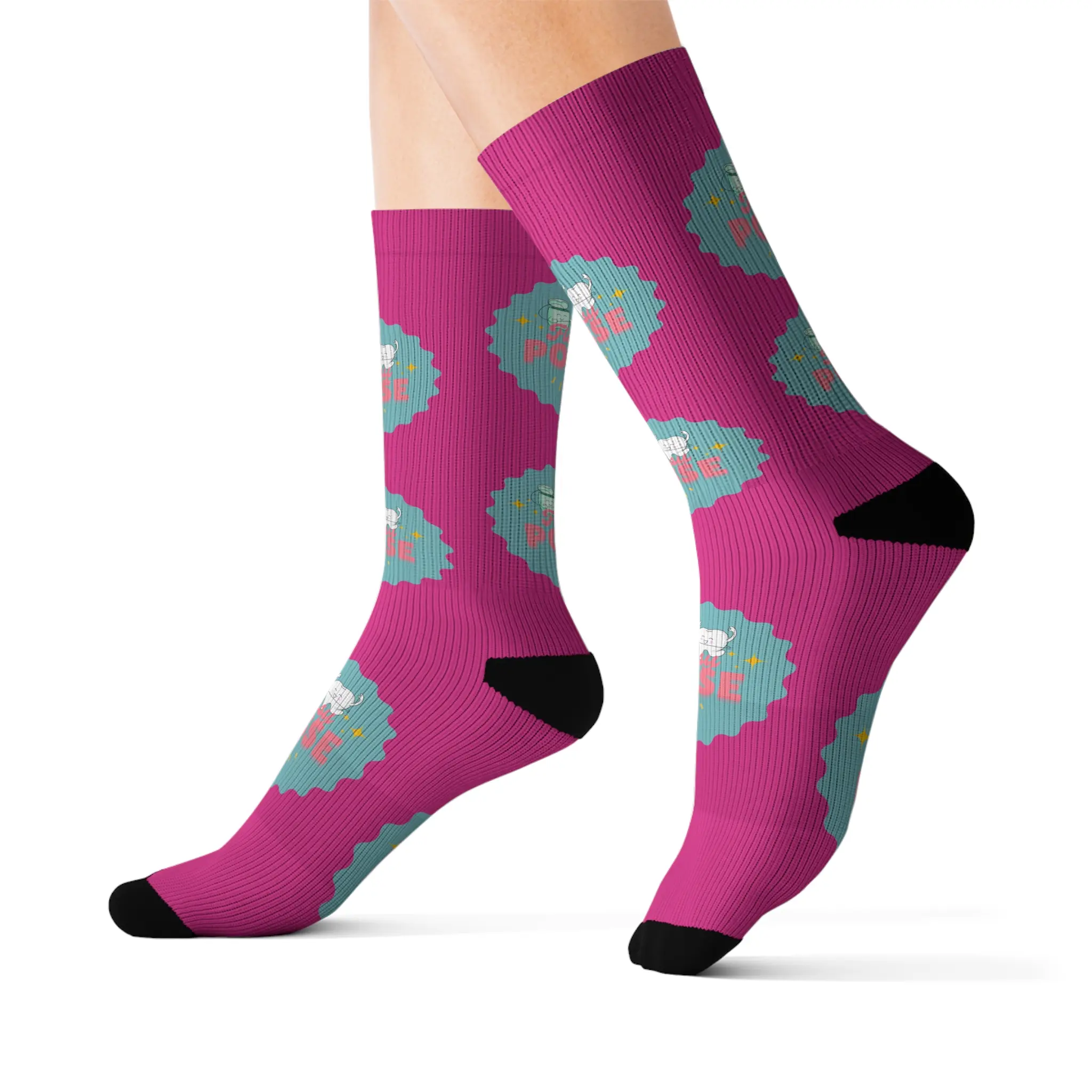 Flossy Posse Dental Socks Dentist Hygienist Assistant Gift Tooth Pattern Office Fun Dentist Crew Socks