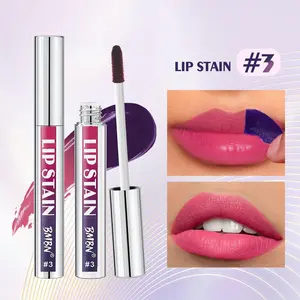 Silver tube peel-off lip gloss, matte effect, long-lasting lip gloss, not easy to stick to cups, not easy to fade, high-color velvet lip tint, uses an easy-peel formula, easy to apply and remove, suitable for all skin tones and occasions