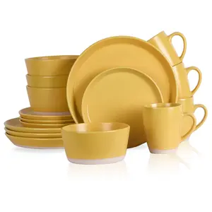 Stone + Lain Jules 16-Piece Stoneware Dinnerware Set