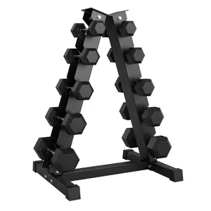 3-Tier Dumbbell Rack Stand, Weight Rack Storage for Home Gym Dumbbells, Rubber Guard Protectors & Non-Slip Base, Heavy Duty Steel Space Saving Racks