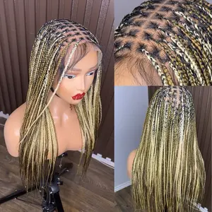 613/27 braids 22 Inches Fulllace Braided Wig - Knotless Design with Natural Hair