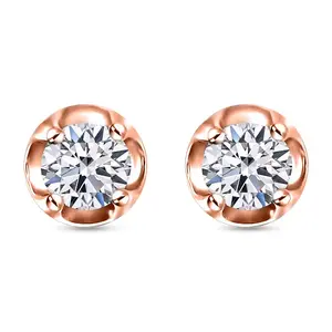 Lab Grown Diamond Earrings for Women in 925 Sterling Silver with Gold/Platinum Plated - Diamond Studs - 0.20 ctw, I2 Clarity Wedding Anniversary Jewelry Birthday Christmas Gifts for Womens