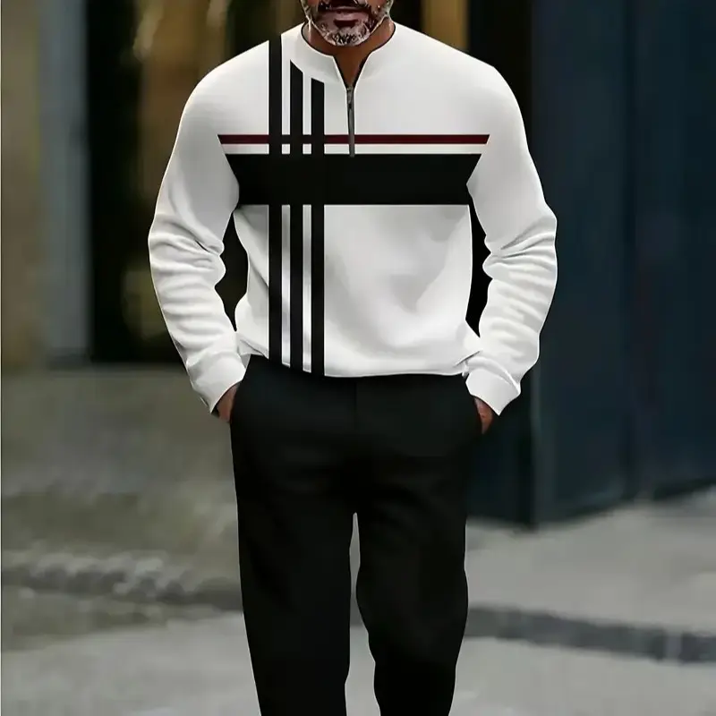 White with Black Stripes