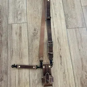 Firefighter radio strap set