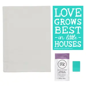 Chalk Couture Little Houses Tea Towel DIY