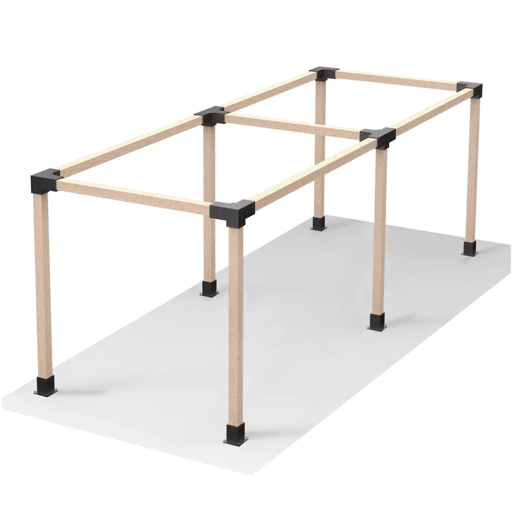 BRAXEN Pergola Bracket Kit for 4"x 4" Lumber, DIY Post Base Kit, Easy Installation Wooden Beams for Gazebos, Patio Pergolas, Log Cabin Outdoor